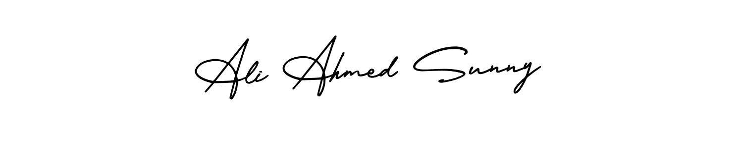 How to Draw Ali Ahmed Sunny signature style? AmerikaSignatureDemo-Regular is a latest design signature styles for name Ali Ahmed Sunny. Ali Ahmed Sunny signature style 3 images and pictures png