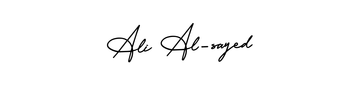 You should practise on your own different ways (AmerikaSignatureDemo-Regular) to write your name (Ali Al-sayed) in signature. don't let someone else do it for you. Ali Al-sayed signature style 3 images and pictures png