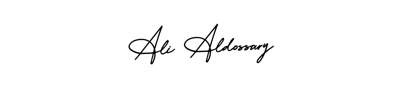 The best way (AmerikaSignatureDemo-Regular) to make a short signature is to pick only two or three words in your name. The name Ali Aldossary include a total of six letters. For converting this name. Ali Aldossary signature style 3 images and pictures png