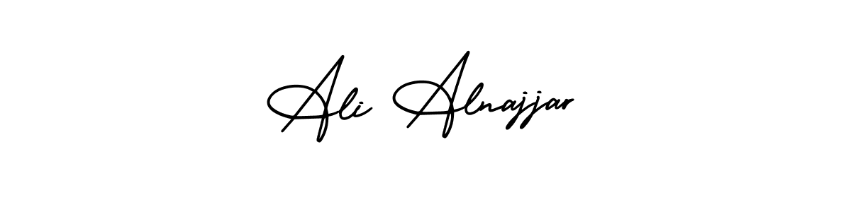 The best way (AmerikaSignatureDemo-Regular) to make a short signature is to pick only two or three words in your name. The name Ali Alnajjar include a total of six letters. For converting this name. Ali Alnajjar signature style 3 images and pictures png