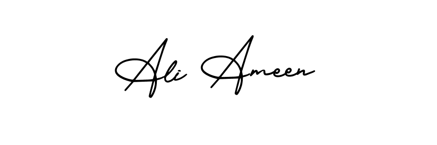 It looks lik you need a new signature style for name Ali Ameen. Design unique handwritten (AmerikaSignatureDemo-Regular) signature with our free signature maker in just a few clicks. Ali Ameen signature style 3 images and pictures png