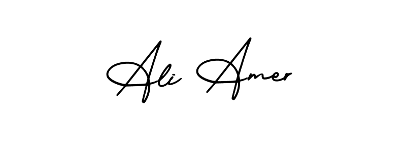 Design your own signature with our free online signature maker. With this signature software, you can create a handwritten (AmerikaSignatureDemo-Regular) signature for name Ali Amer. Ali Amer signature style 3 images and pictures png