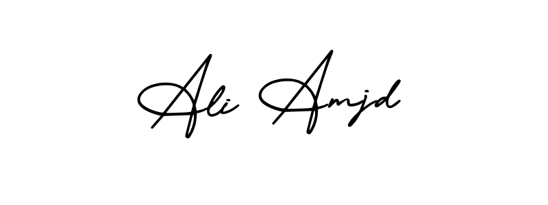 Make a beautiful signature design for name Ali Amjd. With this signature (AmerikaSignatureDemo-Regular) style, you can create a handwritten signature for free. Ali Amjd signature style 3 images and pictures png