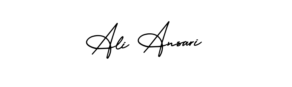 The best way (AmerikaSignatureDemo-Regular) to make a short signature is to pick only two or three words in your name. The name Ali Ansari include a total of six letters. For converting this name. Ali Ansari signature style 3 images and pictures png