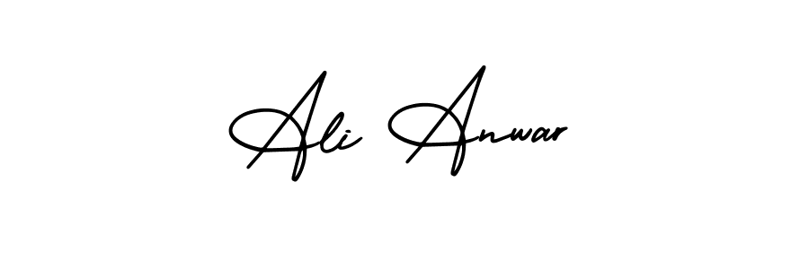 Make a beautiful signature design for name Ali Anwar. With this signature (AmerikaSignatureDemo-Regular) style, you can create a handwritten signature for free. Ali Anwar signature style 3 images and pictures png