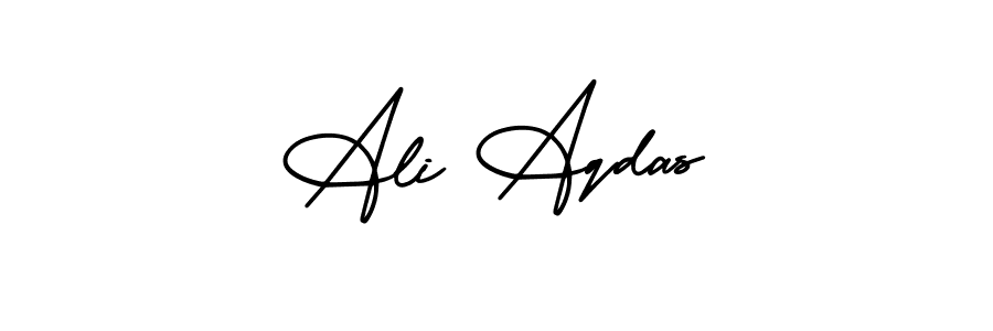This is the best signature style for the Ali Aqdas name. Also you like these signature font (AmerikaSignatureDemo-Regular). Mix name signature. Ali Aqdas signature style 3 images and pictures png