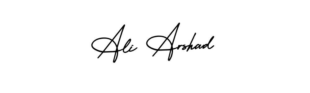 How to make Ali Arshad name signature. Use AmerikaSignatureDemo-Regular style for creating short signs online. This is the latest handwritten sign. Ali Arshad signature style 3 images and pictures png