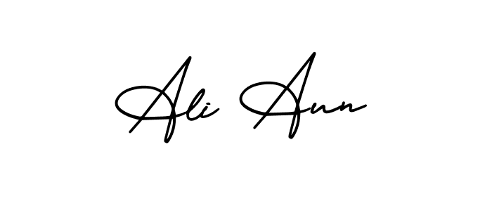 You should practise on your own different ways (AmerikaSignatureDemo-Regular) to write your name (Ali Aun) in signature. don't let someone else do it for you. Ali Aun signature style 3 images and pictures png