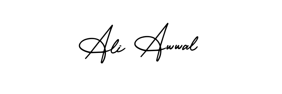 How to make Ali Awwal signature? AmerikaSignatureDemo-Regular is a professional autograph style. Create handwritten signature for Ali Awwal name. Ali Awwal signature style 3 images and pictures png