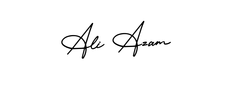 You should practise on your own different ways (AmerikaSignatureDemo-Regular) to write your name (Ali Azam) in signature. don't let someone else do it for you. Ali Azam signature style 3 images and pictures png
