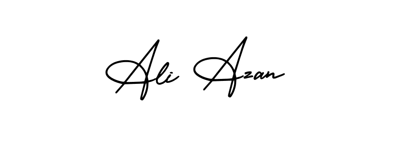 How to make Ali Azan name signature. Use AmerikaSignatureDemo-Regular style for creating short signs online. This is the latest handwritten sign. Ali Azan signature style 3 images and pictures png