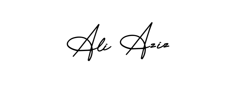 Make a beautiful signature design for name Ali Aziz. With this signature (AmerikaSignatureDemo-Regular) style, you can create a handwritten signature for free. Ali Aziz signature style 3 images and pictures png