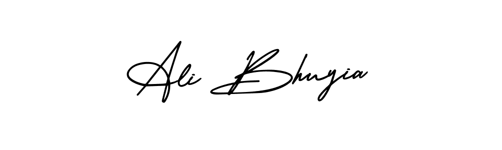 Ali Bhuyia stylish signature style. Best Handwritten Sign (AmerikaSignatureDemo-Regular) for my name. Handwritten Signature Collection Ideas for my name Ali Bhuyia. Ali Bhuyia signature style 3 images and pictures png