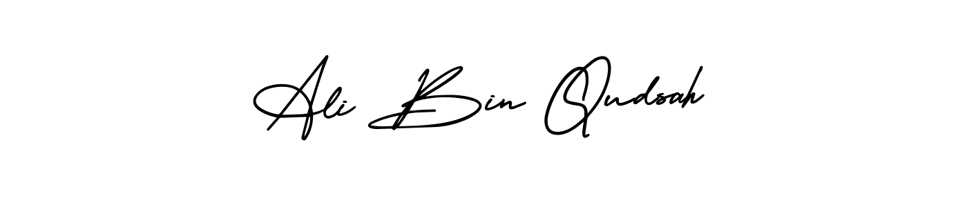 AmerikaSignatureDemo-Regular is a professional signature style that is perfect for those who want to add a touch of class to their signature. It is also a great choice for those who want to make their signature more unique. Get Ali Bin Qudsah name to fancy signature for free. Ali Bin Qudsah signature style 3 images and pictures png