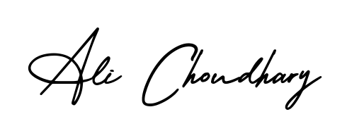 Turn your name Ali Choudhary into a signature brand with AmerikaSignatureDemo-Regular styling. Download in standard PNG or transparent format anytime. Ali Choudhary signature style 3 images and pictures png