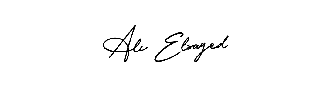 This is the best signature style for the Ali Elsayed name. Also you like these signature font (AmerikaSignatureDemo-Regular). Mix name signature. Ali Elsayed signature style 3 images and pictures png