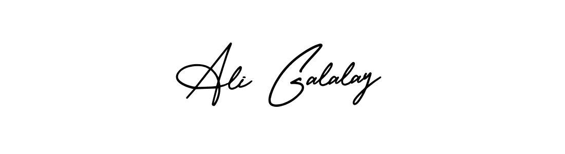 How to make Ali Galalay name signature. Use AmerikaSignatureDemo-Regular style for creating short signs online. This is the latest handwritten sign. Ali Galalay signature style 3 images and pictures png