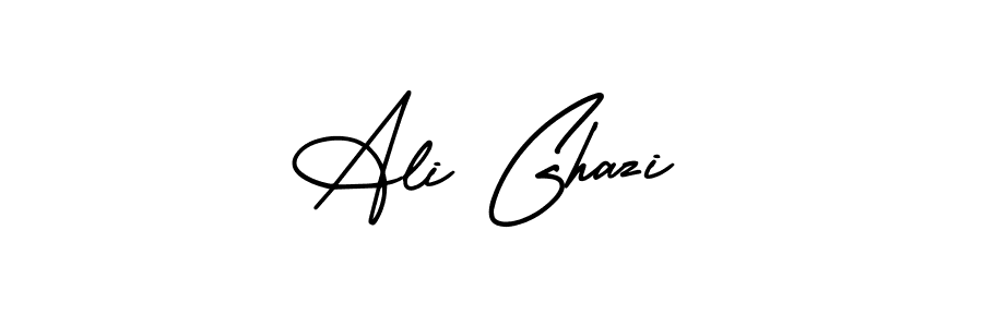 How to make Ali Ghazi name signature. Use AmerikaSignatureDemo-Regular style for creating short signs online. This is the latest handwritten sign. Ali Ghazi signature style 3 images and pictures png