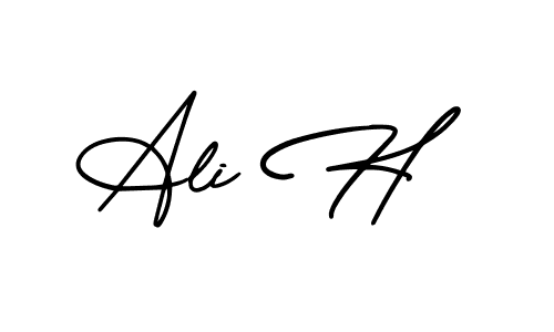 Create a beautiful signature design for name Ali H. With this signature (AmerikaSignatureDemo-Regular) fonts, you can make a handwritten signature for free. Ali H signature style 3 images and pictures png