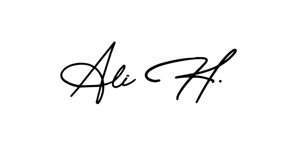 It looks lik you need a new signature style for name Ali H.. Design unique handwritten (AmerikaSignatureDemo-Regular) signature with our free signature maker in just a few clicks. Ali H. signature style 3 images and pictures png