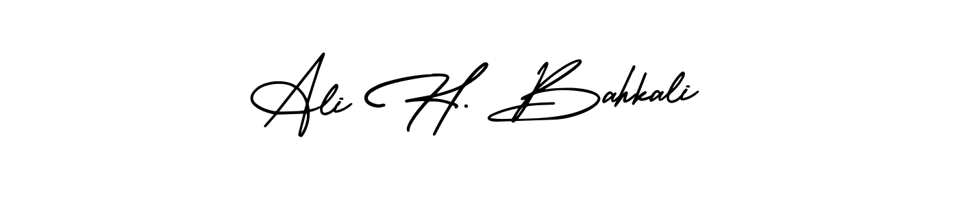Design your own signature with our free online signature maker. With this signature software, you can create a handwritten (AmerikaSignatureDemo-Regular) signature for name Ali H. Bahkali. Ali H. Bahkali signature style 3 images and pictures png