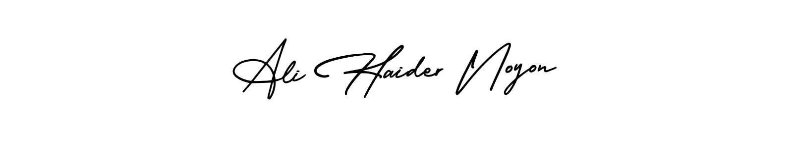 How to make Ali Haider Noyon signature? AmerikaSignatureDemo-Regular is a professional autograph style. Create handwritten signature for Ali Haider Noyon name. Ali Haider Noyon signature style 3 images and pictures png