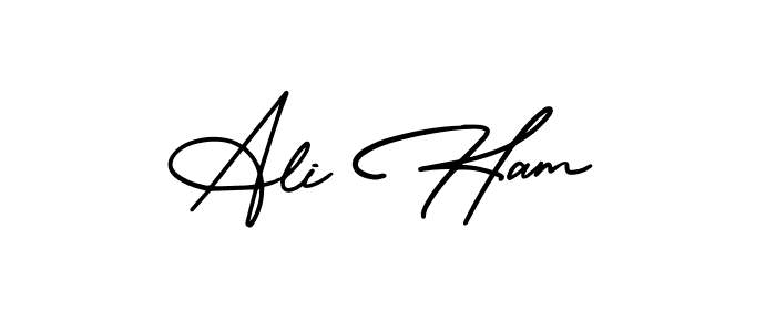 Use a signature maker to create a handwritten signature online. With this signature software, you can design (AmerikaSignatureDemo-Regular) your own signature for name Ali Ham. Ali Ham signature style 3 images and pictures png