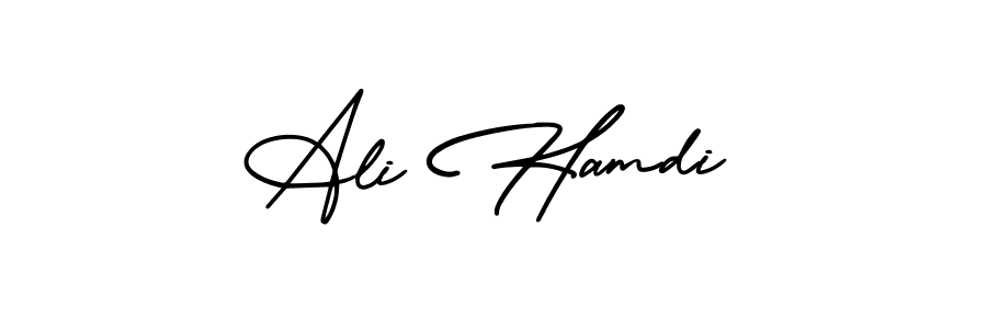 It looks lik you need a new signature style for name Ali Hamdi. Design unique handwritten (AmerikaSignatureDemo-Regular) signature with our free signature maker in just a few clicks. Ali Hamdi signature style 3 images and pictures png
