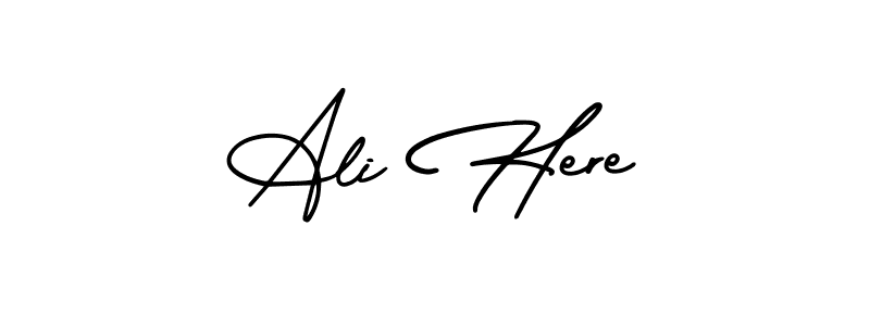 Also we have Ali Here name is the best signature style. Create professional handwritten signature collection using AmerikaSignatureDemo-Regular autograph style. Ali Here signature style 3 images and pictures png