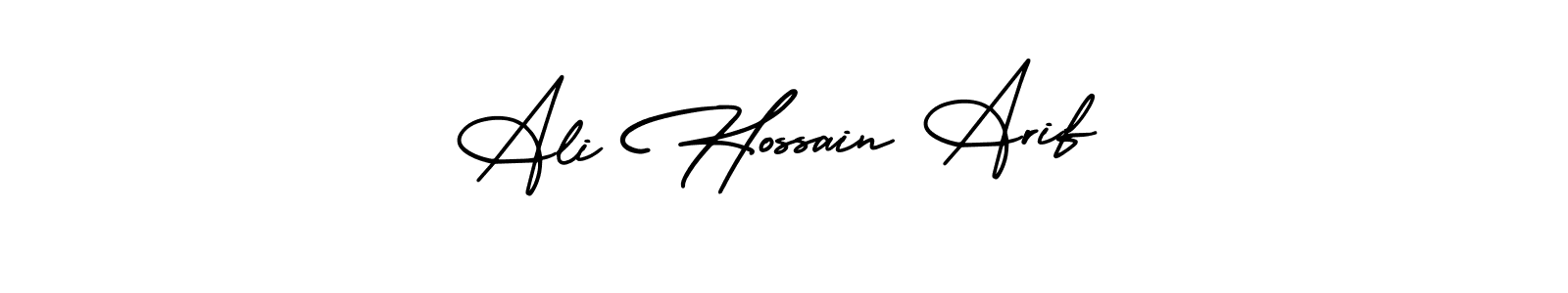 Make a beautiful signature design for name Ali Hossain Arif. With this signature (AmerikaSignatureDemo-Regular) style, you can create a handwritten signature for free. Ali Hossain Arif signature style 3 images and pictures png