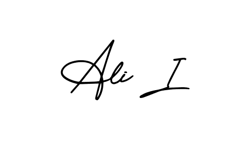 Make a beautiful signature design for name Ali I. With this signature (AmerikaSignatureDemo-Regular) style, you can create a handwritten signature for free. Ali I signature style 3 images and pictures png