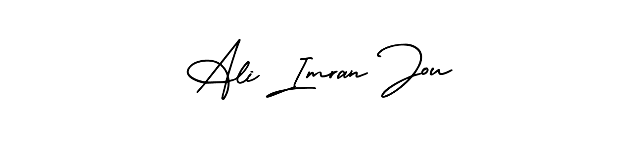 Similarly AmerikaSignatureDemo-Regular is the best handwritten signature design. Signature creator online .You can use it as an online autograph creator for name Ali Imran Jou. Ali Imran Jou signature style 3 images and pictures png