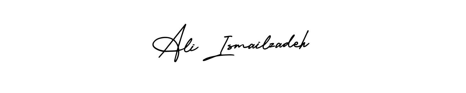 You should practise on your own different ways (AmerikaSignatureDemo-Regular) to write your name (Ali Ismailzadeh) in signature. don't let someone else do it for you. Ali Ismailzadeh signature style 3 images and pictures png