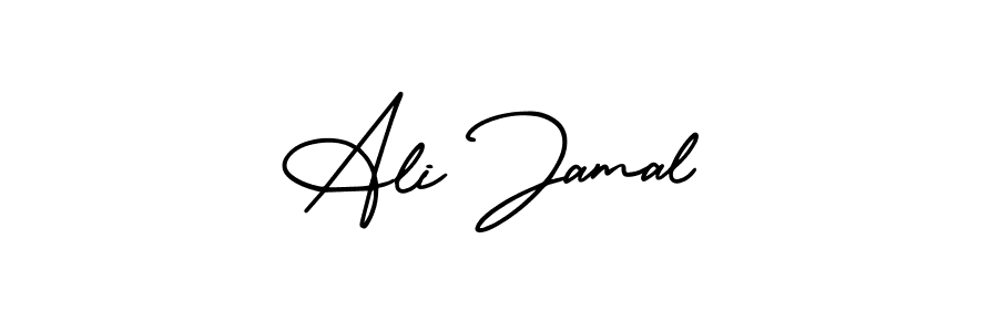 How to make Ali Jamal name signature. Use AmerikaSignatureDemo-Regular style for creating short signs online. This is the latest handwritten sign. Ali Jamal signature style 3 images and pictures png