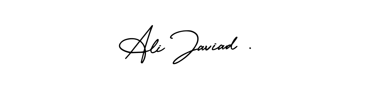 This is the best signature style for the Ali Javiad . name. Also you like these signature font (AmerikaSignatureDemo-Regular). Mix name signature. Ali Javiad . signature style 3 images and pictures png