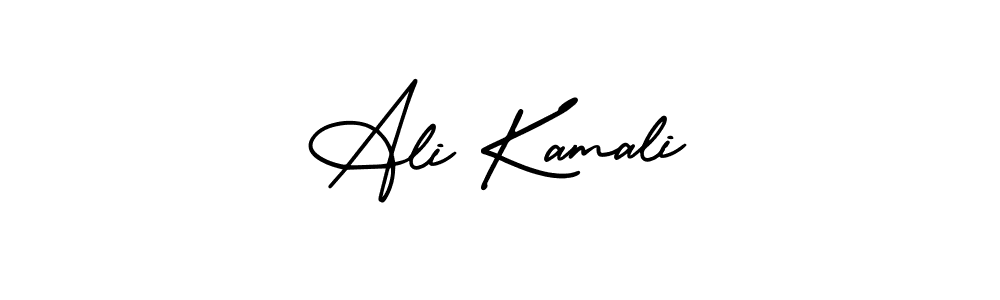 The best way (AmerikaSignatureDemo-Regular) to make a short signature is to pick only two or three words in your name. The name Ali Kamali include a total of six letters. For converting this name. Ali Kamali signature style 3 images and pictures png