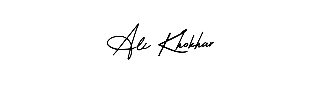 How to make Ali Khokhar name signature. Use AmerikaSignatureDemo-Regular style for creating short signs online. This is the latest handwritten sign. Ali Khokhar signature style 3 images and pictures png