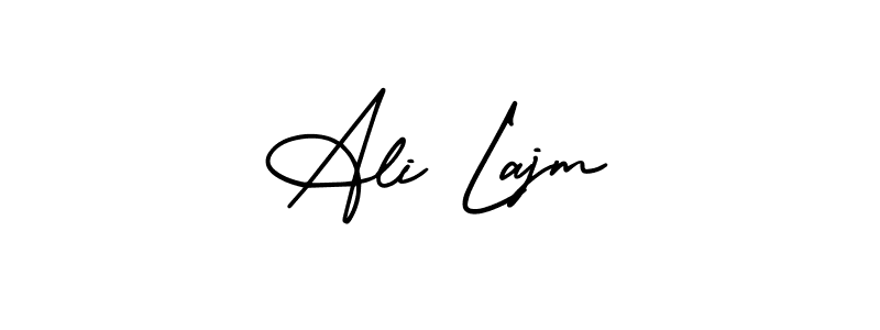 if you are searching for the best signature style for your name Ali Lajm. so please give up your signature search. here we have designed multiple signature styles  using AmerikaSignatureDemo-Regular. Ali Lajm signature style 3 images and pictures png