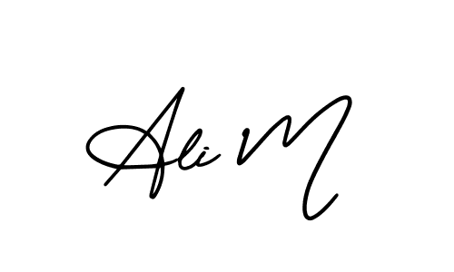 Create a beautiful signature design for name Ali M. With this signature (AmerikaSignatureDemo-Regular) fonts, you can make a handwritten signature for free. Ali M signature style 3 images and pictures png