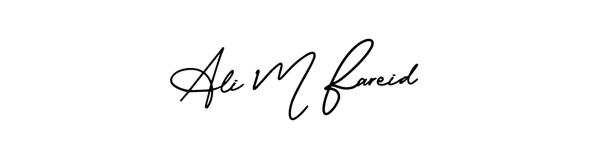 Also You can easily find your signature by using the search form. We will create Ali M Fareid name handwritten signature images for you free of cost using AmerikaSignatureDemo-Regular sign style. Ali M Fareid signature style 3 images and pictures png