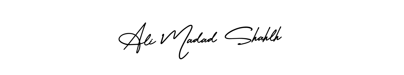 Ali Madad Shahlh stylish signature style. Best Handwritten Sign (AmerikaSignatureDemo-Regular) for my name. Handwritten Signature Collection Ideas for my name Ali Madad Shahlh. Ali Madad Shahlh signature style 3 images and pictures png