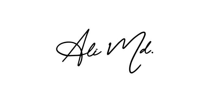 Similarly AmerikaSignatureDemo-Regular is the best handwritten signature design. Signature creator online .You can use it as an online autograph creator for name Ali Md.. Ali Md. signature style 3 images and pictures png