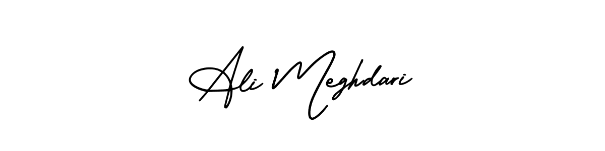 AmerikaSignatureDemo-Regular is a professional signature style that is perfect for those who want to add a touch of class to their signature. It is also a great choice for those who want to make their signature more unique. Get Ali Meghdari name to fancy signature for free. Ali Meghdari signature style 3 images and pictures png