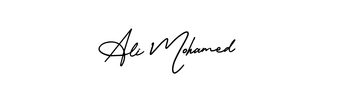 Ali Mohamed stylish signature style. Best Handwritten Sign (AmerikaSignatureDemo-Regular) for my name. Handwritten Signature Collection Ideas for my name Ali Mohamed. Ali Mohamed signature style 3 images and pictures png