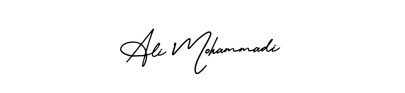 Ali Mohammadi stylish signature style. Best Handwritten Sign (AmerikaSignatureDemo-Regular) for my name. Handwritten Signature Collection Ideas for my name Ali Mohammadi. Ali Mohammadi signature style 3 images and pictures png