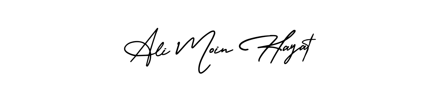 You can use this online signature creator to create a handwritten signature for the name Ali Moin Hayat. This is the best online autograph maker. Ali Moin Hayat signature style 3 images and pictures png