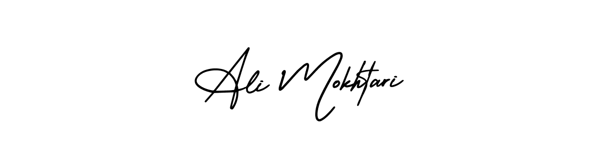 Use a signature maker to create a handwritten signature online. With this signature software, you can design (AmerikaSignatureDemo-Regular) your own signature for name Ali Mokhtari. Ali Mokhtari signature style 3 images and pictures png