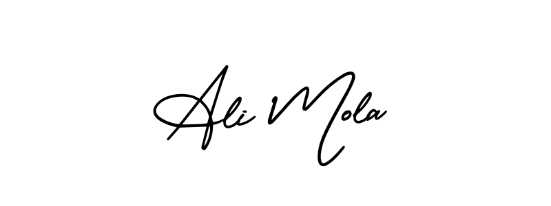 Also we have Ali Mola name is the best signature style. Create professional handwritten signature collection using AmerikaSignatureDemo-Regular autograph style. Ali Mola signature style 3 images and pictures png