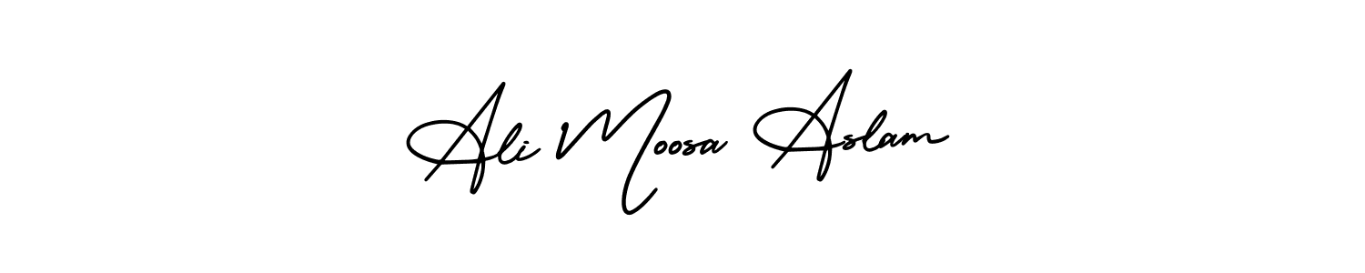 Make a beautiful signature design for name Ali Moosa Aslam. Use this online signature maker to create a handwritten signature for free. Ali Moosa Aslam signature style 3 images and pictures png