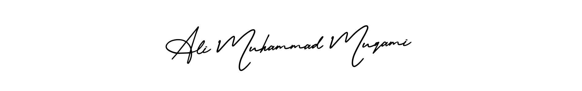 Make a beautiful signature design for name Ali Muhammad Muqami. With this signature (AmerikaSignatureDemo-Regular) style, you can create a handwritten signature for free. Ali Muhammad Muqami signature style 3 images and pictures png